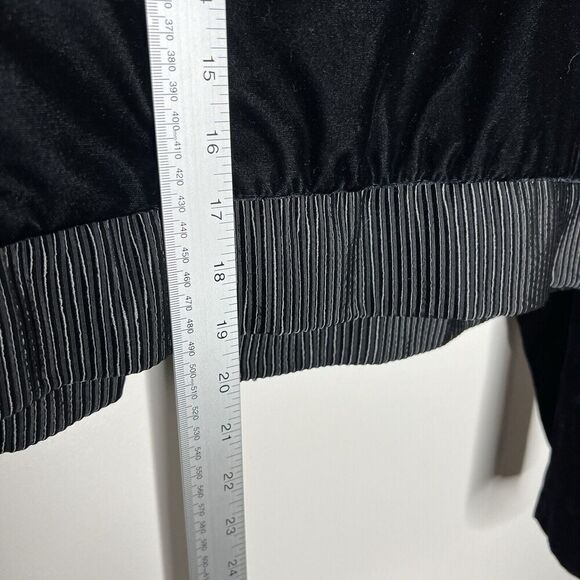 Bae + Castro Bolero Womens Size 10 Black Velvet Cropped Jacket Shoulder Pads - Picture 7 of 13